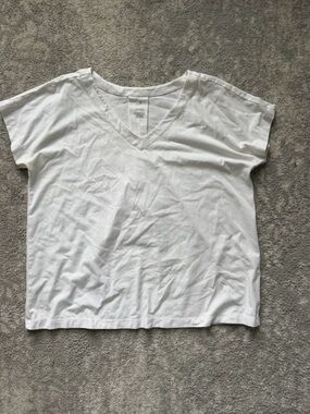 J. Jill Light Gray Luxe Supima Tee